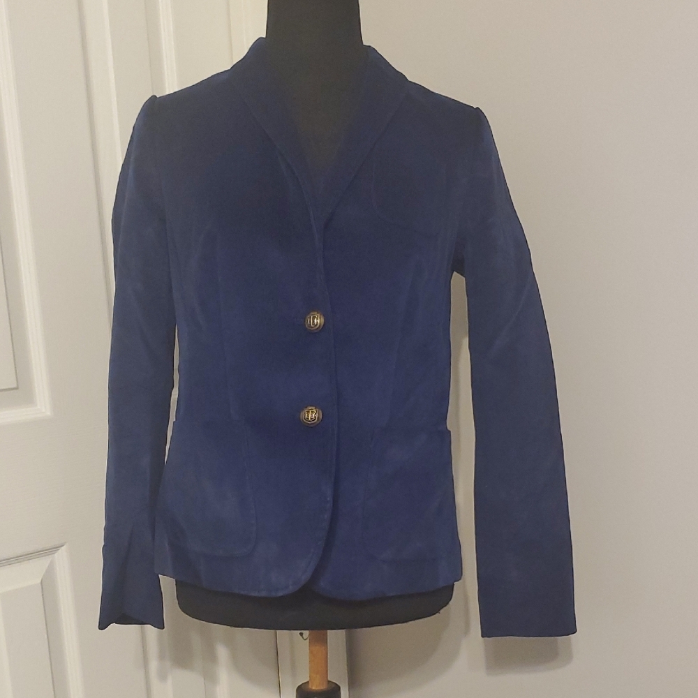 Talbots Blue Cotton Corduroy Women's Blazer